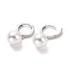 Plastic Pearl Dangle Hoop Earrings EJEW-A072-14P-2