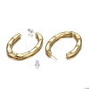 Brass Stud Earrings EJEW-L231-29G-3
