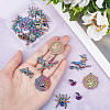 CHGCRAFT 20Pcs 5 Style Plated Alloy Pendants FIND-CA0005-72-3