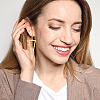 2 Pairs 2 Style 316 Surgical Stainless Steel Hollow Out Triangle & Rectangle Dangle Stud Earrings EJEW-AN0001-86-5