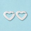 201 Stainless Steel Open Heart Charms STAS-L234-078S-3