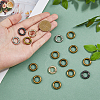 24Pcs 4 Colors Alloy Spring Gate Rings FIND-HS0001-26A-3