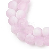 Frosted Crackle Glass Beads Strands GLAA-U001-8mm-M03-2
