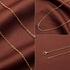 Brass Cable Chains Necklace Making MAK-PH0002-08-6