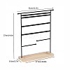 Iron Jewelry Display Stand with Wood Tray AJEW-Z032-01A-3
