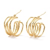 Brass Hoop Earrings EJEW-A056-11G-1