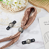 6Pcs Alloy with Imitation Leather Scarf Clips AJEW-CL0004-82B-4