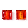 Handmade Silver Foil Lampwork Beads FOIL-S006-12x12mm-01-2