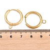 316 Stainless Steel Huggie Hoop Earring Findings EJEW-B158-01D-G-3