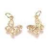 Brass Micro Pave Cubic Zirconia Pendants X-ZIRC-G168-34G-2