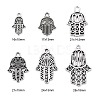 120Pcs 6 Style Tibetan Style Alloy Pendants TIBE-LS0001-01AS-3