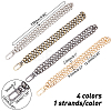 CHGCRAFT 2 Styles ABS Plastic Imitation Pearl Beads & Iron Curb Link Bag Chain Straps FIND-CA0002-65-2