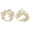 Brass Micro Pave Clear Cubic Zirconia Brooch Findings LS-KK-R136-005-NF-2