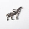 Tibetan Style Alloy Howling Wolf Pendants X-LF1753Y-NF-2