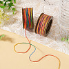 2 Rolls 2 Colors Segment Dyed Round Polyester Twisted Cords OCOR-TA0003-59E-5
