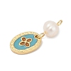 Natural Cultured Freshwater Pearl & Brass Pendants KK-U062-14G-01-2