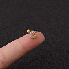 316L Surgical Stainless Steel Micro Pave Clear Cubic Zirconia Ring Cartilage Earrings WG9CD6D-01-1