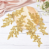 4 Pairs Leaves Polyster Embroidery Ornaments Accessories DIY-GF0005-69C-4