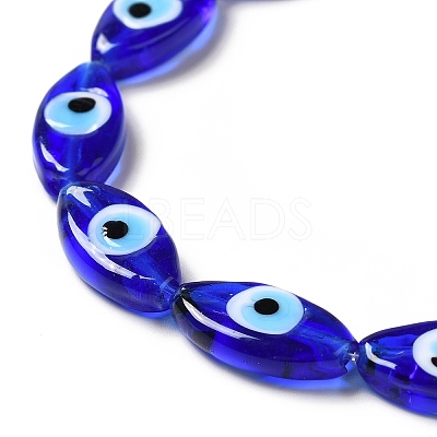 Handmade Evil Eye Lampwork Beads Strands LAMP-G154-06B-1