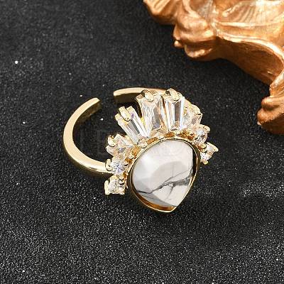 Brass with Mixed Stone Finger Rings GG-CBACC2B-07G-1
