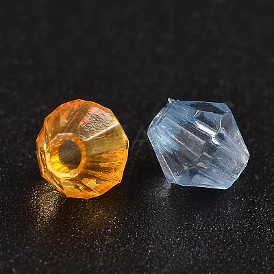Faceted Bicone Transparent Acrylic Beads DBB5mm-1