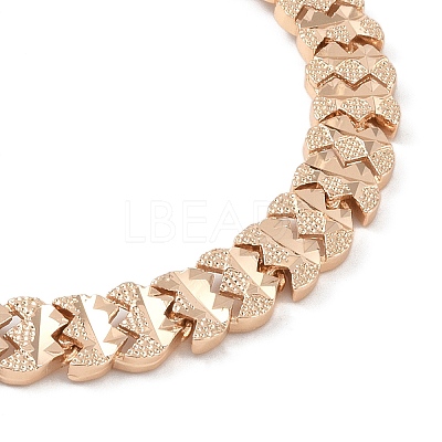 Brass Link Chain Bracelets for Women Men BJEW-P324-01H-KCG-1