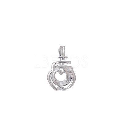 Hollow Brass Bead Cage Pendants FIND-PW0024-27B-1