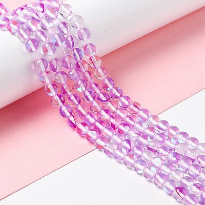Synthetic Moonstone Beads Strands G-E573-02A-20-1