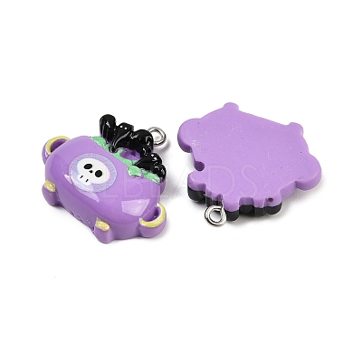 Halloween Opaque Resin Pendants LS-RESI-C062-02D-1