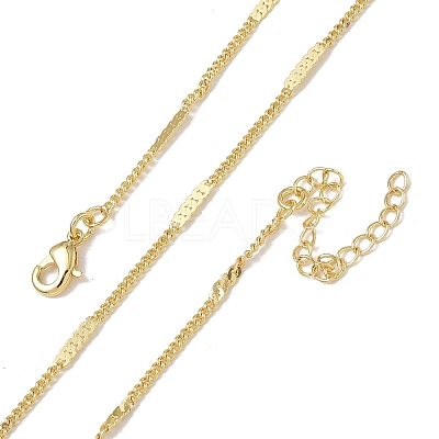 2MM Brass Curb Chain Necklaces for Women KK-CBA4FD4-15G-1