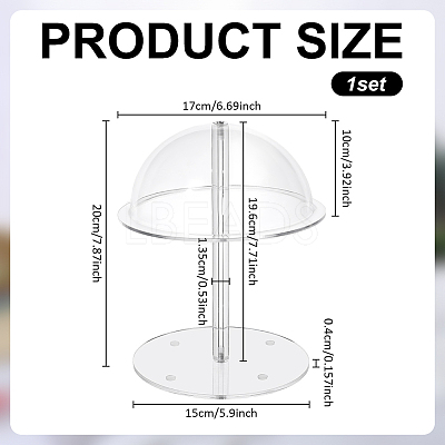 Acrylic Hat Display Stands ODIS-WH0086-211-1