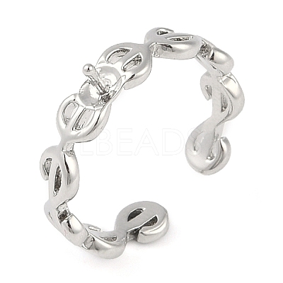 Brass Cuff Finger Ring Settings LS-KK-L219-15A-P-1