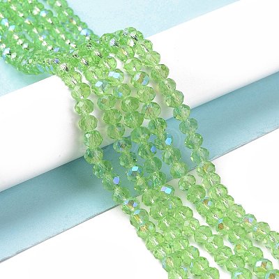 Electroplate Glass Beads Strands X1-EGLA-A034-T6mm-L17-1