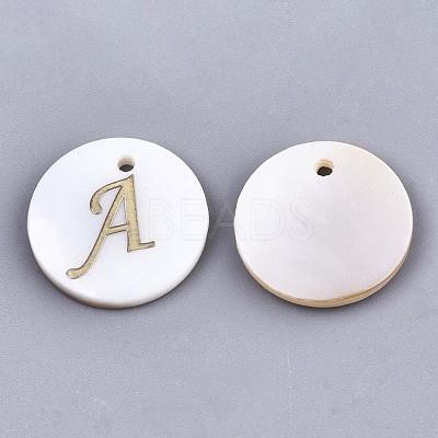 Natural Freshwater Shell Pendants SHEL-N027-04A-1
