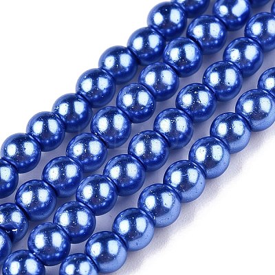 Baking Paint Glass Pearl Bead Strands X-HY-Q003-3mm-28-1