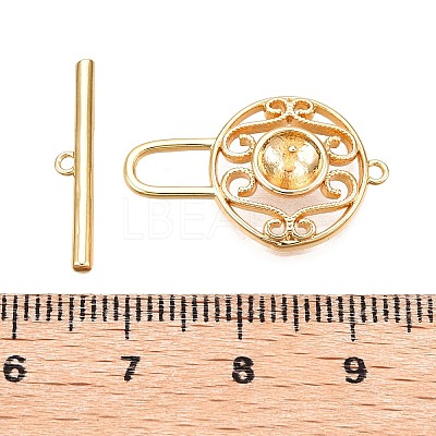 Brass Toggle Clasps KK-N254-141G-1