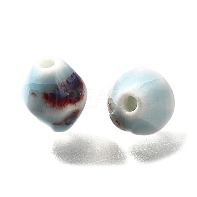 Vintage Style Glazed Ceramic Porcelain Beads PORC-H013-01-1