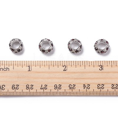 Alloy Rhinestone European Beads X-CPDL-H998-2-1
