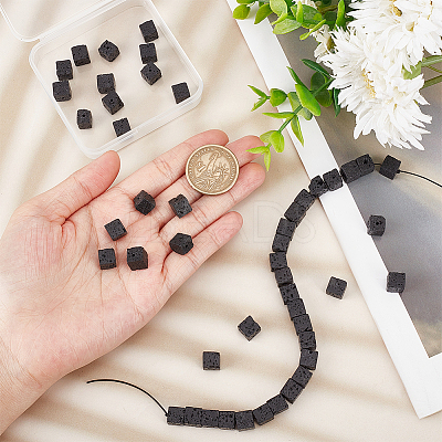 Natural Lava Rock Beads Strands G-WH0018-034B-1