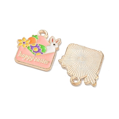 Easter Alloy Enamel Pendants ENAM-I055-01KCG-04-1