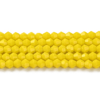Opaque Solid Color Imitation Jade Glass Beads Strands GLAA-F029-P4mm-05-1