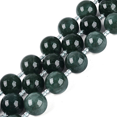 Natural Jadeite Myanmar Jade Beads Strands G-N353-07E-01-01-1