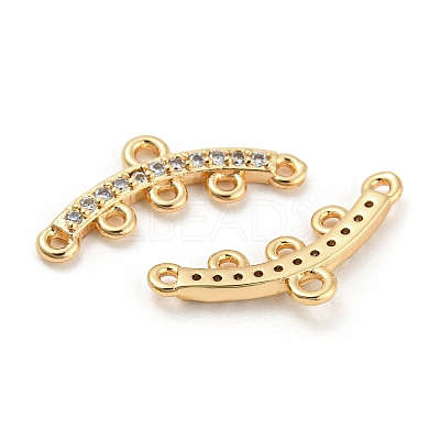Brass Micro Cubic Zirconia Chandelier Components Links KK-Q789-46G-1