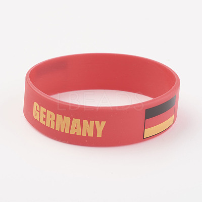 Silicone Wristbands Bracelets BJEW-K168-01E-1