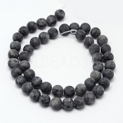 Natural Larvikite Beads Strands X-G-D692-4mm-1