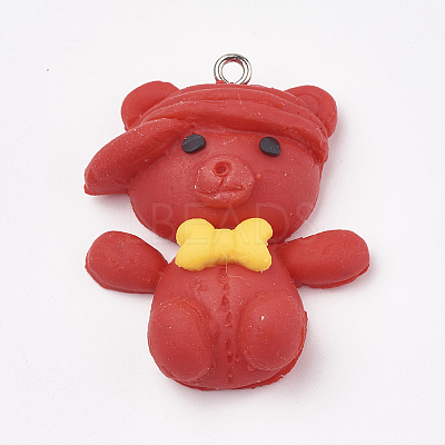 Handmade Polymer Clay Pendants CLAY-T012-16-1