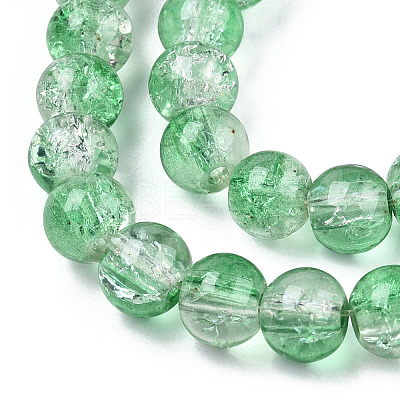 Baking Paint Crackle Glass Bead Strands CCG-S001-8mm-19-1