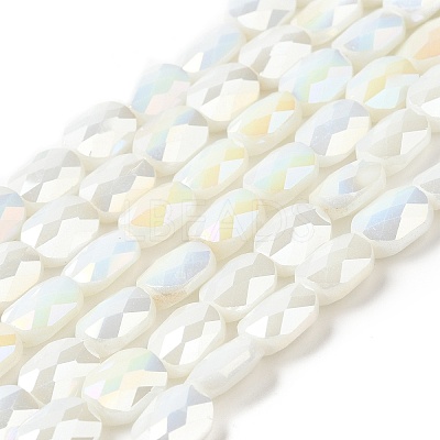 Electroplated Glass Beads Strands GLAA-G092-A-12-1
