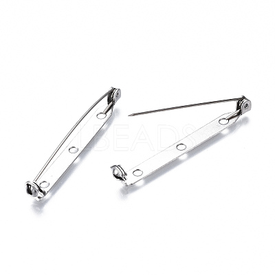 Tarnish Resistant 201 Stainless Steel Brooch Pin Back Safety Catch Bar Pins STAS-S117-022F-1
