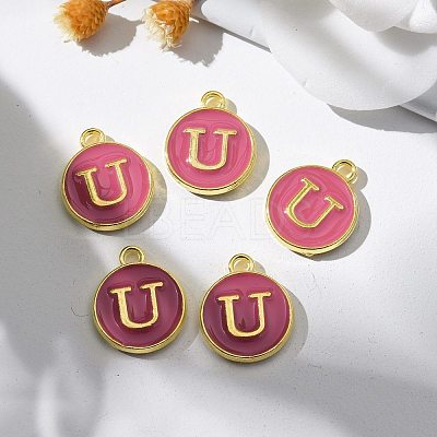 Golden Plated Alloy Enamel Charms X-ENAM-S118-08U-1